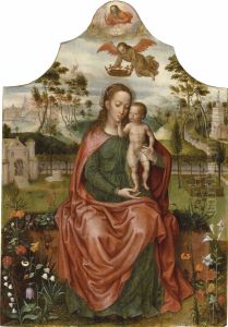 The Virgin and Child in a garden by Pieter Claeissens