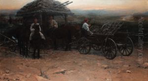Travelers at dusk by Jaroslav Vesin
