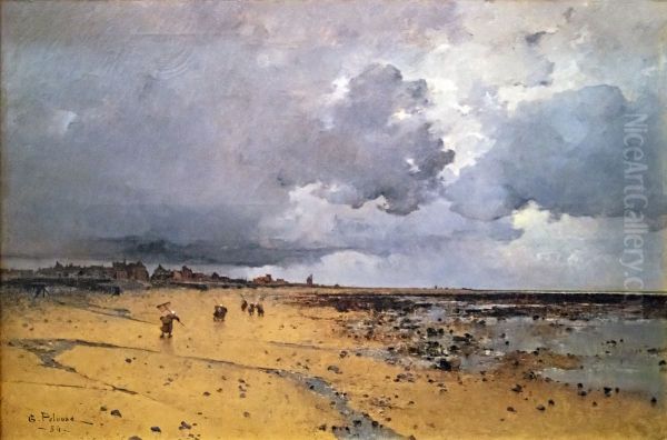Grandcamp at low tide - view 1