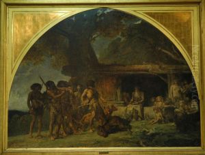 Retour d'une chasse a l'ours, l'age de pierre Retour d'une chasse a l'ours, l'age de pierre