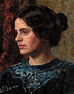 Portraet af Yvonne Tuxen. by Laurits Tuxen
