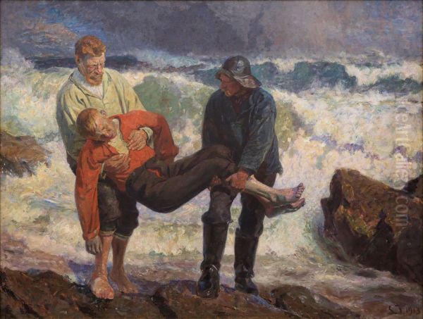 The Drowned is braught on shore - view 1
