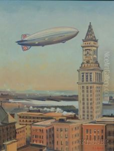 Airship Hindenburg Over Boston Airship Hindenburg Over Boston