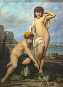 Young girls by the seaFrancais:Jeunes filles au bords de la merItaliano:Ragazze al mare