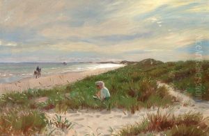 A Summer's Day at Skagen Sonderstrand, Denmark. by Laurits Tuxen