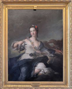 Portrait de Louise Henriette de Bourbon-Conti, duchesse d'Orleans en Hebe. by Jean-Marc Nattier