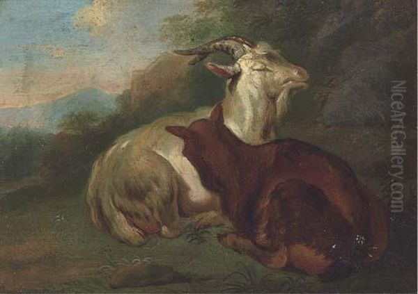 Goats In A Landscape - view 1