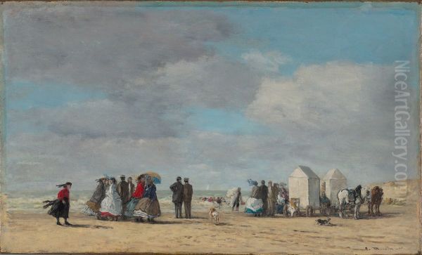 The Beach at Trouville - view 1
