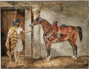 Cheval oriental by Theodore Gericault