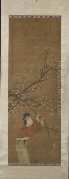 Girl and Plum, Ming style - view 1