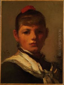 Girl with Red Hair Ribbon
