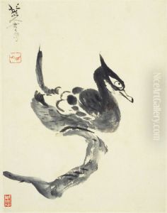 Duck on a Branch by Bada Shanren