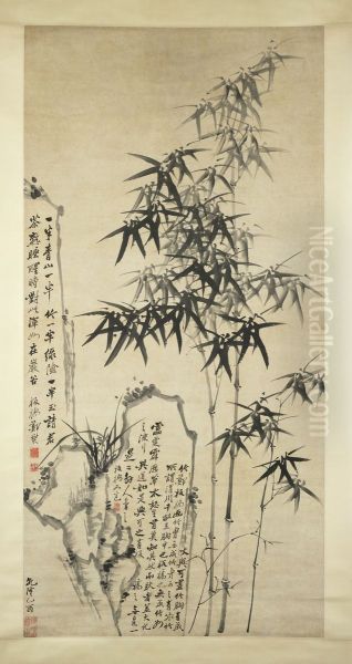 Bamboo, Orchids, and Rocks - view 1