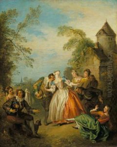 Blind Man's Buff (Le colin-maillard) by Jean-Baptiste Pater