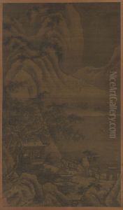 Snowy Mountains and Flowering Plum