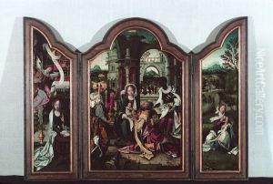 Annunciation, Adoration of the Magi, Rest on the Flight into Egypt by Pieter Coecke Van Aelst