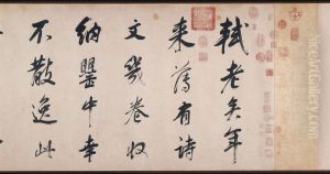 Calligraphy in the Styles of the Four Song Masters (Fang Su Huang Mi Cai xingshu fang su huang mi cai xing shu) by Dong Qichang