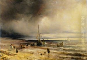 A Dutch Coast Scene by Theodore Gudin