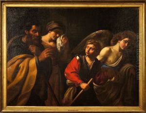 Der Abschied des jungen Tobias by Bartolomeo Manfredi