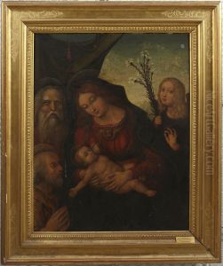 Holy Family with Gabriel and a Prophet
