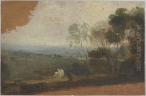 Landscape with Lake and Cattle