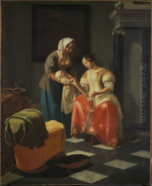 A Nurse Showing a Mother Her Child - view 1