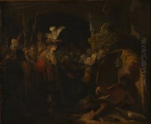 Alexander before Diogenes by Jean-Pierre Norblin De La Gourdaine