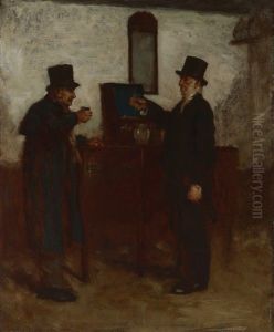 Study for A Glass with the Squire by Eastman Johnson