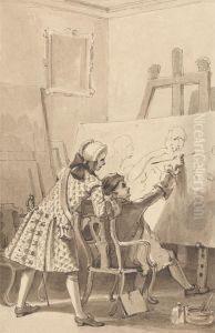 Hogarth painting 'The Lady's Last Stake,' in the Presence of Lord Charlemont
