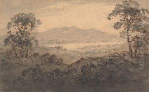 Landscape with Lake and Mountains by William Gilpin