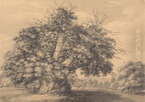 The Chestnut Tree at Little Wymondley, Hertfordshire by Thomas Hearne