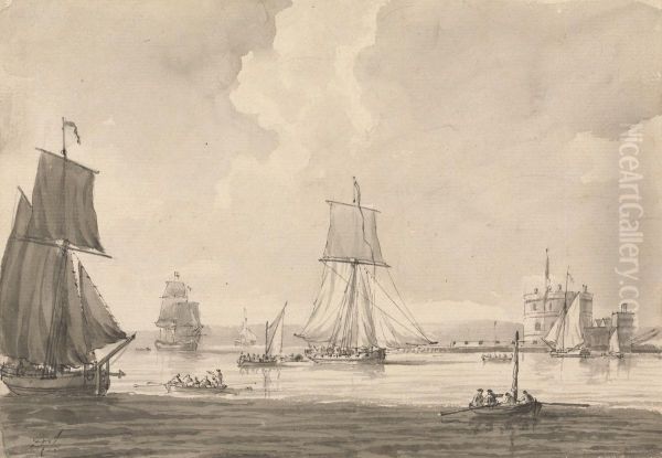 Shipping in Southampton Water, off Calshott Castle - view 1