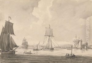 Shipping in Southampton Water, off Calshott Castle