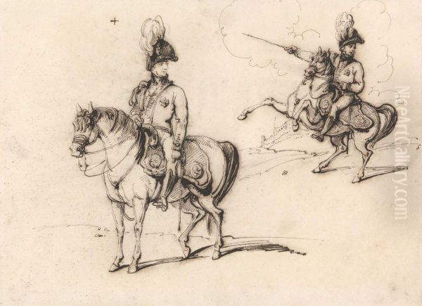 Equestrian Studies of an English Officer - view 1