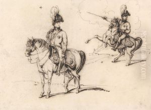 Equestrian Studies of an English Officer by George Chinnery