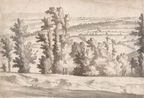 Figures Walking in a Landscape - view 1