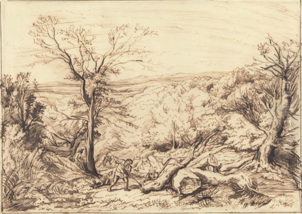 Woodcutters in a Forest - view 1