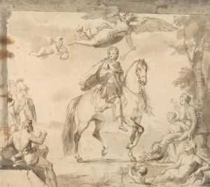 Preparatory Study for the decoration "Equestrian Portrait of George I"