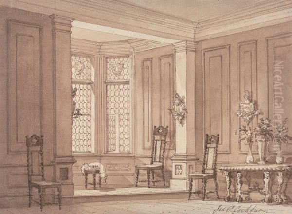 Hall in a Gothic Mansion - view 1