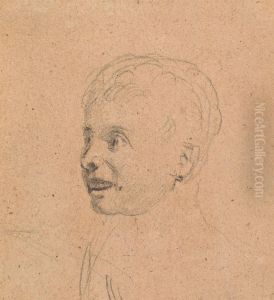 Head of Girl Standing in the Center by David Wilkie