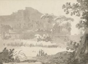 Vatican from the road to Ponte Mola by Sir George Beaumont, 7th Baronet