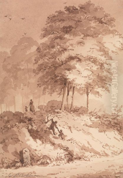 Child Being Helped to Clamber up a Bank - view 1