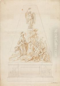 Study for the Monument to Naval Captains William Bayne, William Blair and Lord Robert Manner