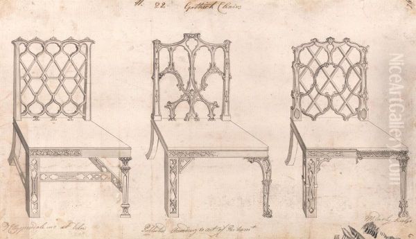 Designs for Gothic Chairs - view 1