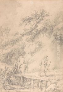 Two Men on a Country Road by George Morland