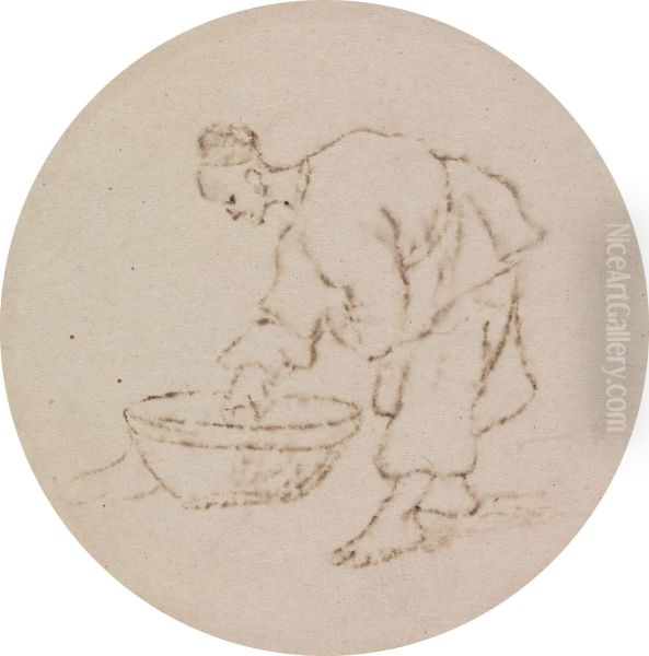 Five Figures Sketches on One Mount - view 1