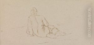 Five Figure Sketches on One Mount by George Chinnery