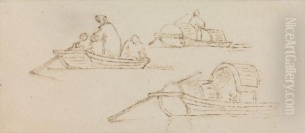 Five Figure Sketches on One Mount - view 1