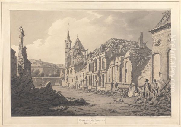 View of the Convent of the Clarisses at Valenciennes after the Seige - view 1