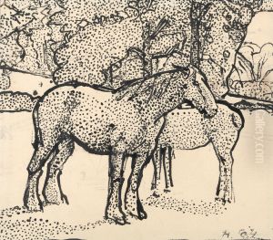 Two Horses by Harold Gilman